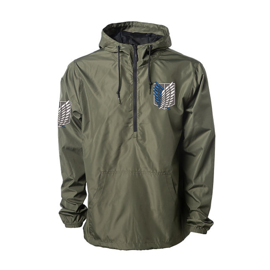 Scouts Lightweight Windbreaker - Embroidered in 3 Areas - Half-Zipped