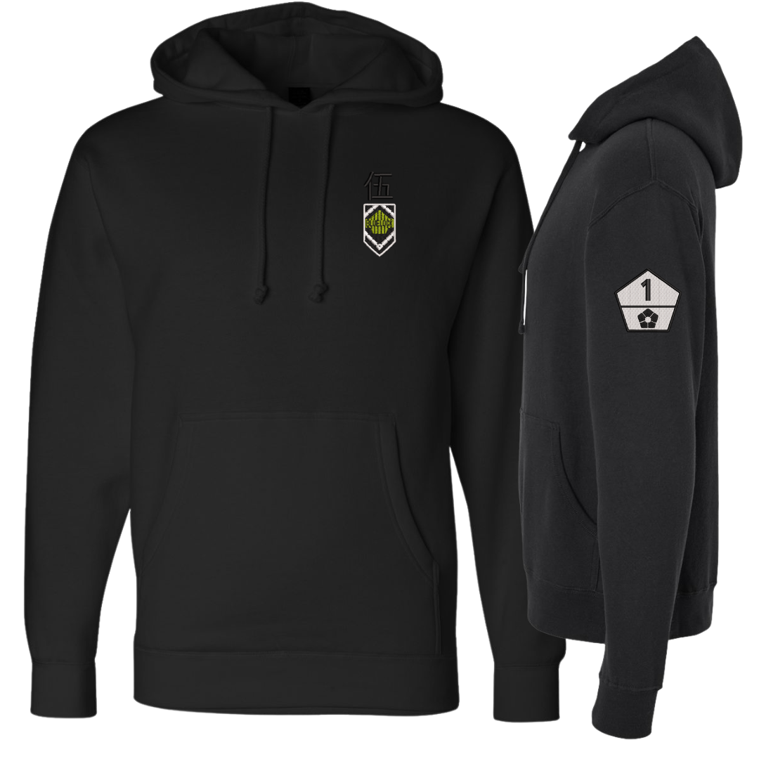 B-Lock Ranks Black Hoodie (Embroidered in 2 Areas)