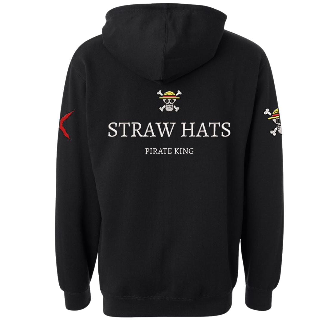Straw Hats Hoodie (Embroidered in 4 Areas)