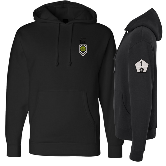 B-Lock Ranks Black Hoodie (Embroidered in 2 Areas)
