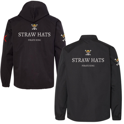 Straw Hats Windbreaker - Embroidered in 4 Areas